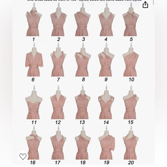 Infinity Bandeau Convertible Bridesmaid Dress Multiway Wrap Long Wedding Guest - Picture 10 of 14